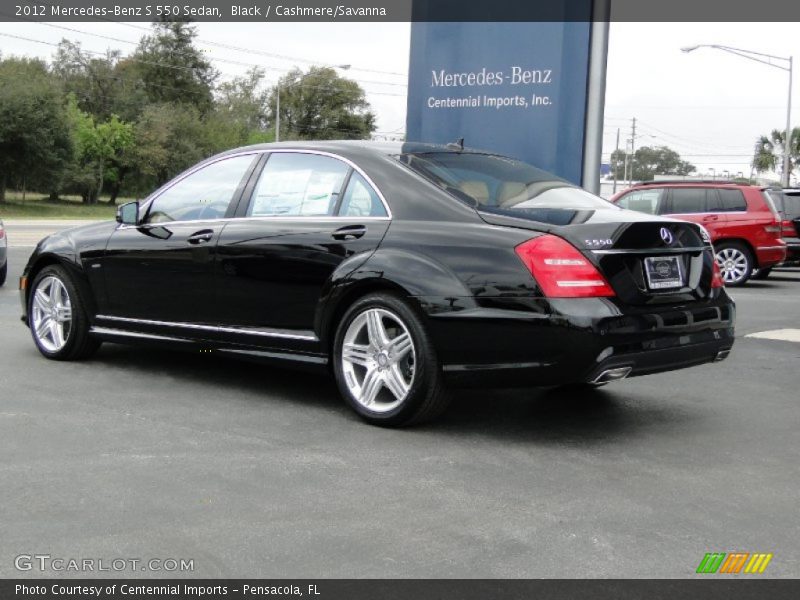 Black / Cashmere/Savanna 2012 Mercedes-Benz S 550 Sedan