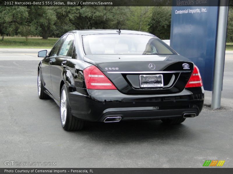 Black / Cashmere/Savanna 2012 Mercedes-Benz S 550 Sedan