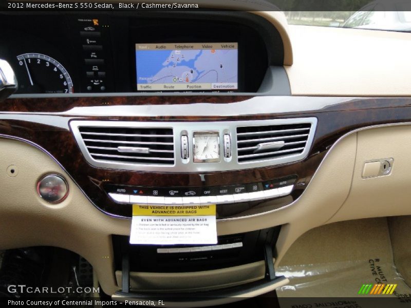 Black / Cashmere/Savanna 2012 Mercedes-Benz S 550 Sedan