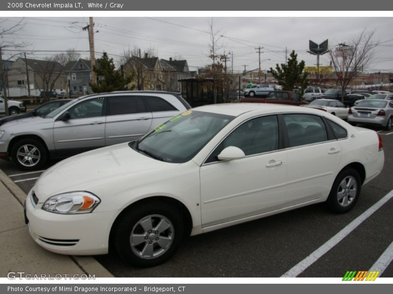 White / Gray 2008 Chevrolet Impala LT