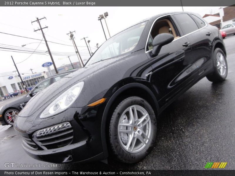 Black / Luxor Beige 2012 Porsche Cayenne S Hybrid