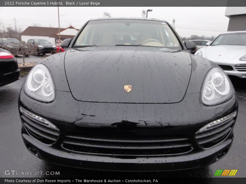 Black / Luxor Beige 2012 Porsche Cayenne S Hybrid