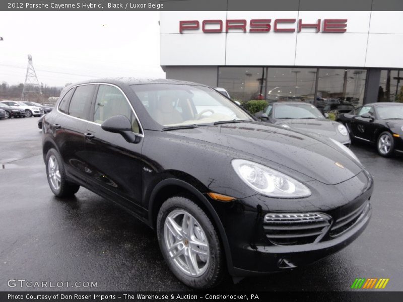 Black / Luxor Beige 2012 Porsche Cayenne S Hybrid