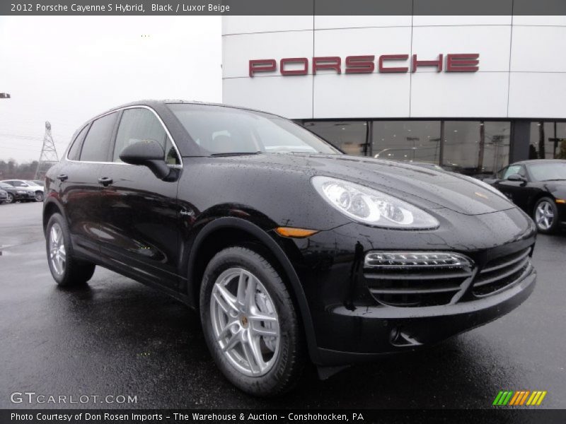 Black / Luxor Beige 2012 Porsche Cayenne S Hybrid