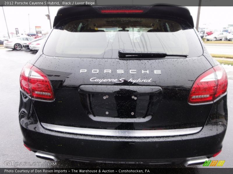 Black / Luxor Beige 2012 Porsche Cayenne S Hybrid