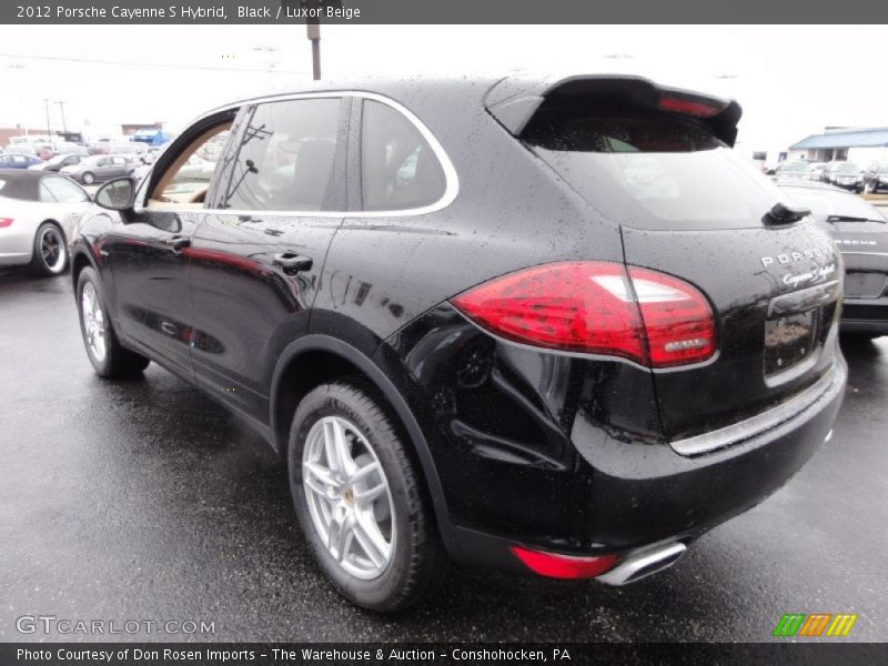 Black / Luxor Beige 2012 Porsche Cayenne S Hybrid