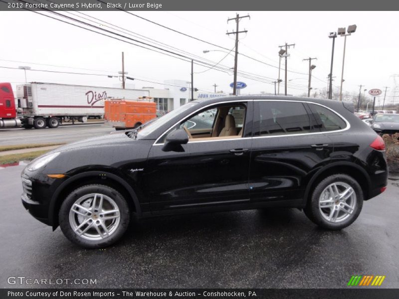 Black / Luxor Beige 2012 Porsche Cayenne S Hybrid