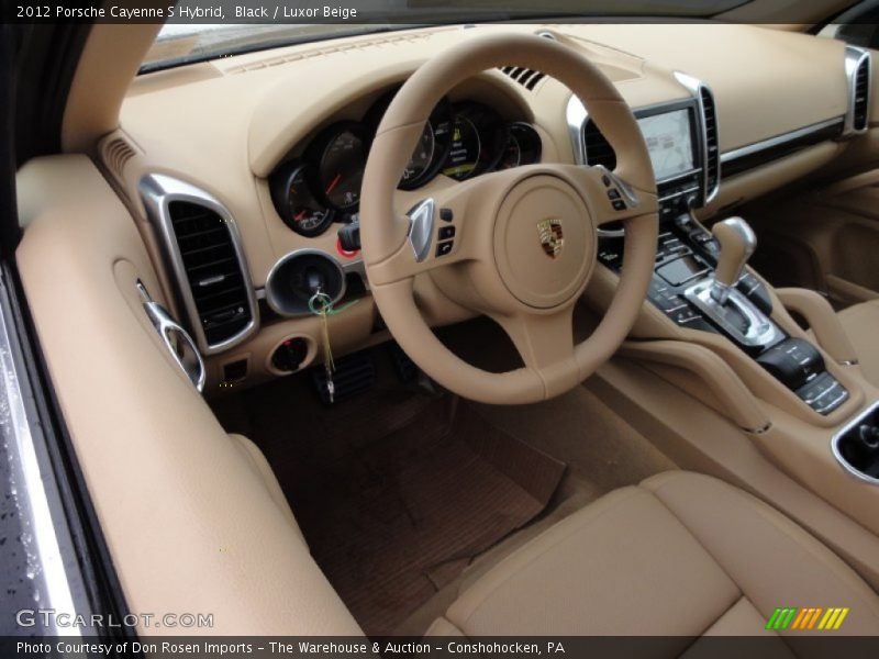 Black / Luxor Beige 2012 Porsche Cayenne S Hybrid