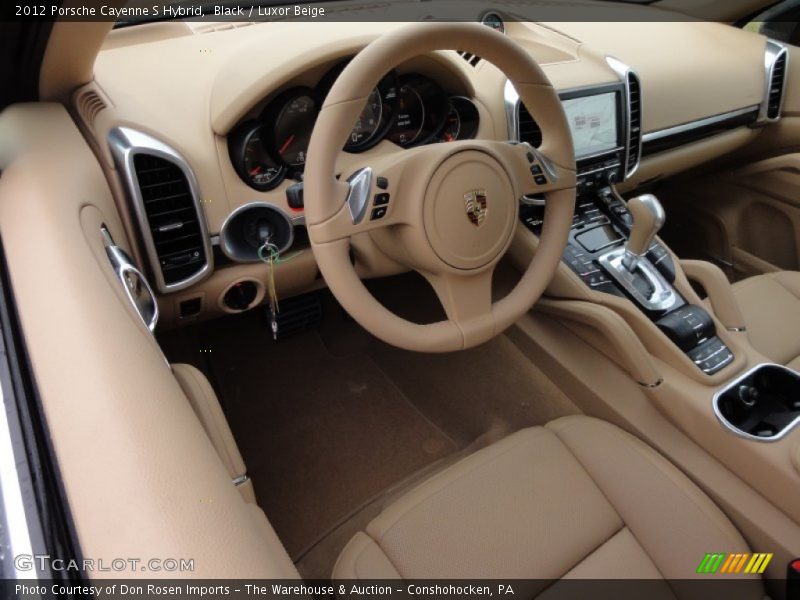 Black / Luxor Beige 2012 Porsche Cayenne S Hybrid