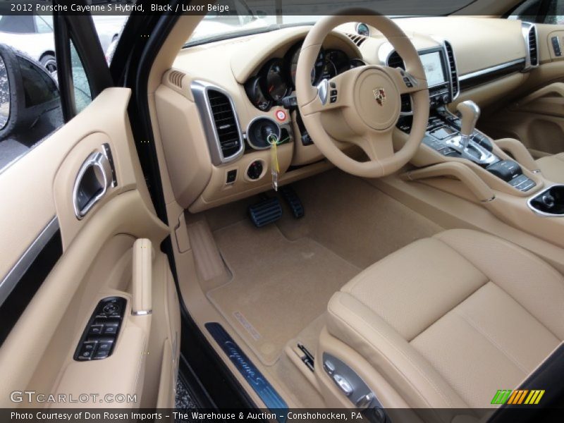 Black / Luxor Beige 2012 Porsche Cayenne S Hybrid