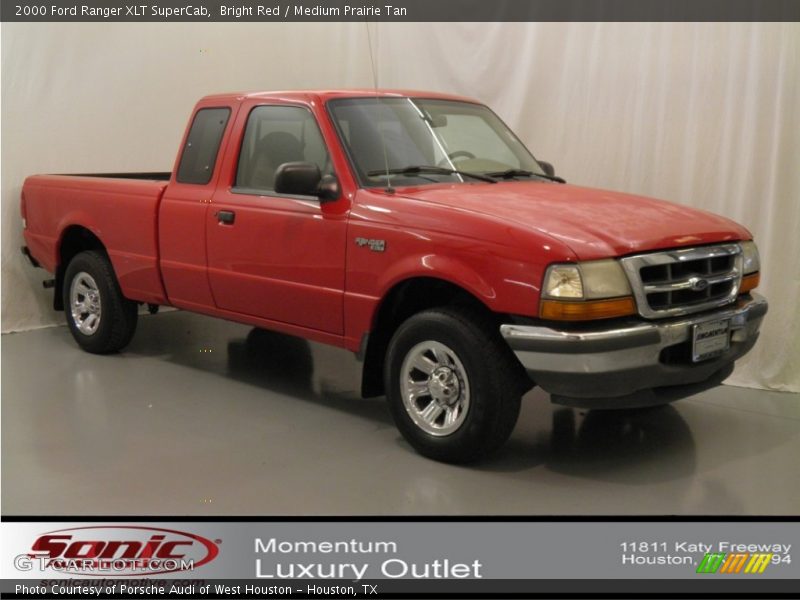 Bright Red / Medium Prairie Tan 2000 Ford Ranger XLT SuperCab