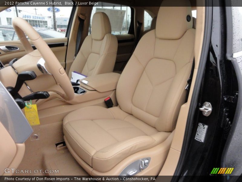 Black / Luxor Beige 2012 Porsche Cayenne S Hybrid