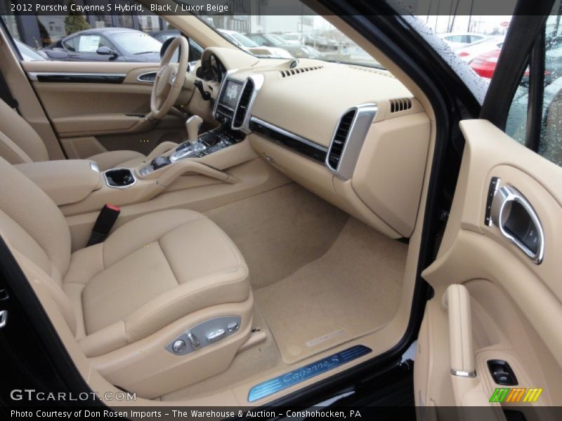 Black / Luxor Beige 2012 Porsche Cayenne S Hybrid