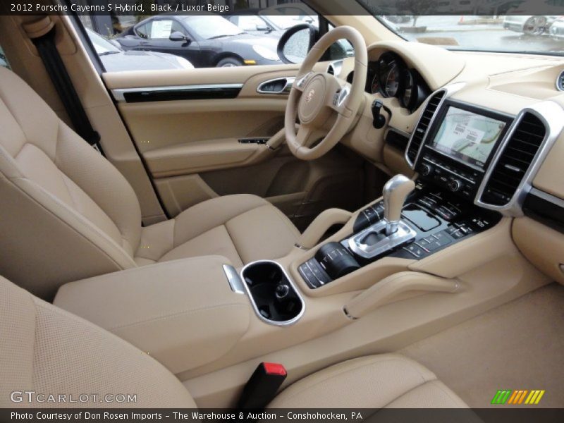 Black / Luxor Beige 2012 Porsche Cayenne S Hybrid