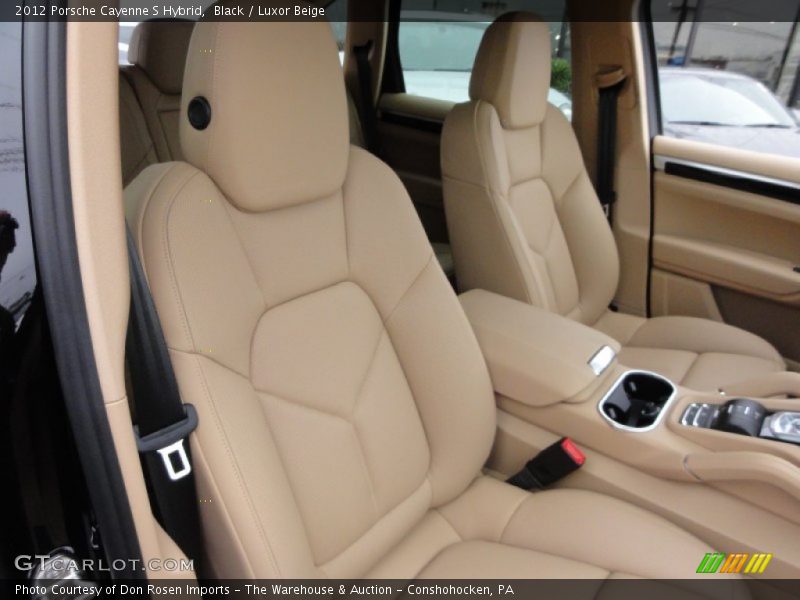 Black / Luxor Beige 2012 Porsche Cayenne S Hybrid