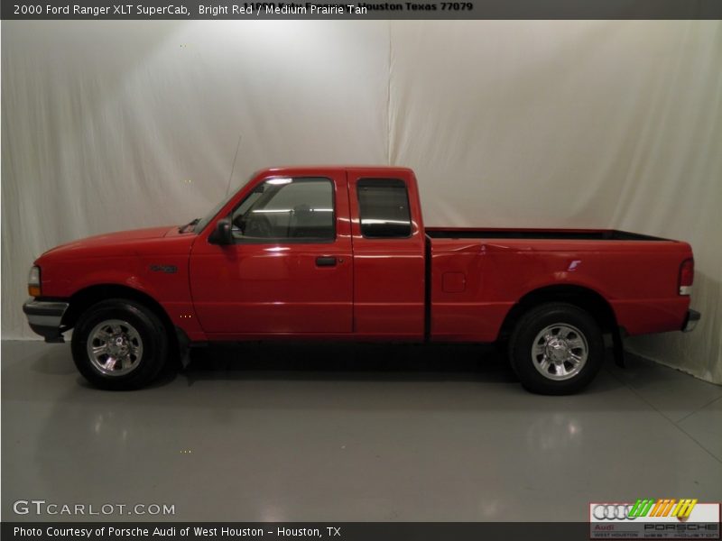 Bright Red / Medium Prairie Tan 2000 Ford Ranger XLT SuperCab