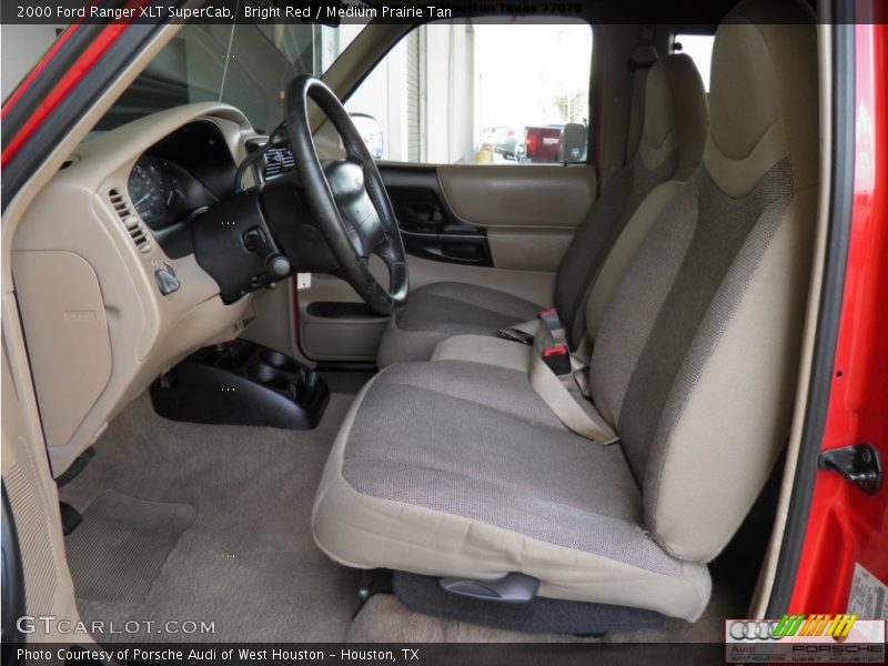Bright Red / Medium Prairie Tan 2000 Ford Ranger XLT SuperCab