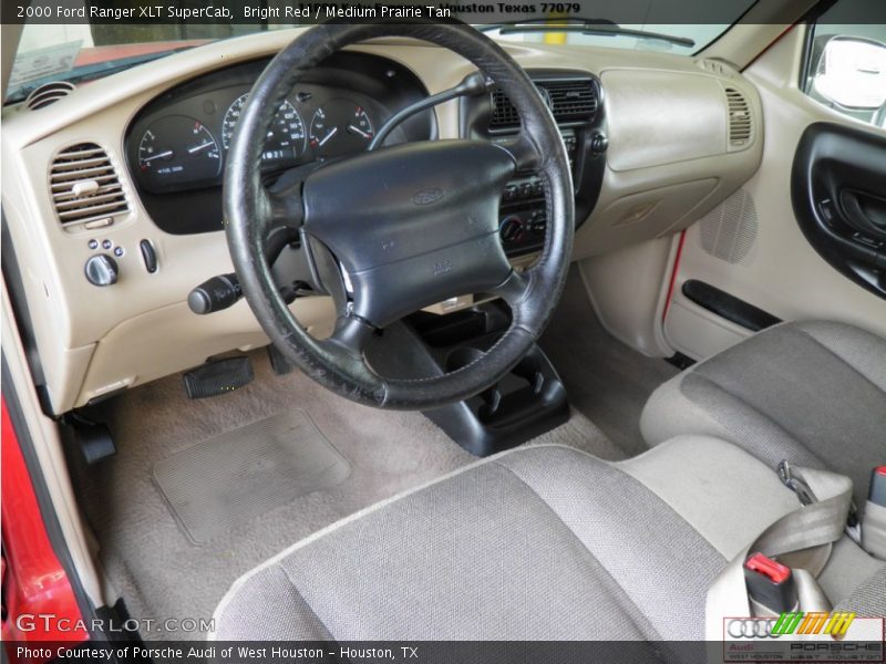 Bright Red / Medium Prairie Tan 2000 Ford Ranger XLT SuperCab