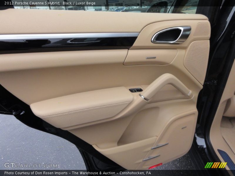 Black / Luxor Beige 2012 Porsche Cayenne S Hybrid