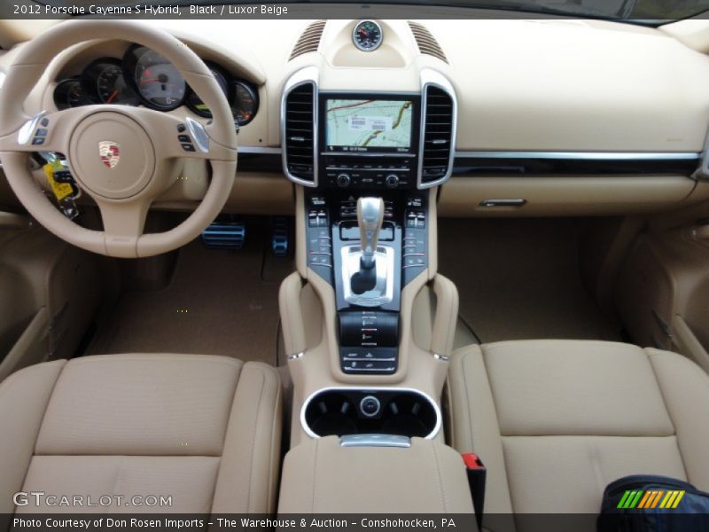 Black / Luxor Beige 2012 Porsche Cayenne S Hybrid