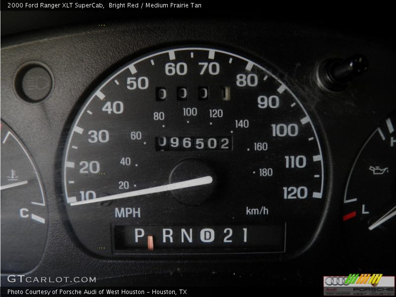 Bright Red / Medium Prairie Tan 2000 Ford Ranger XLT SuperCab