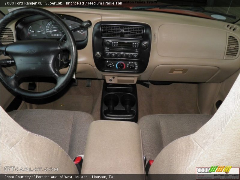 Bright Red / Medium Prairie Tan 2000 Ford Ranger XLT SuperCab