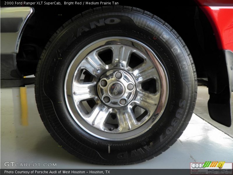 Bright Red / Medium Prairie Tan 2000 Ford Ranger XLT SuperCab