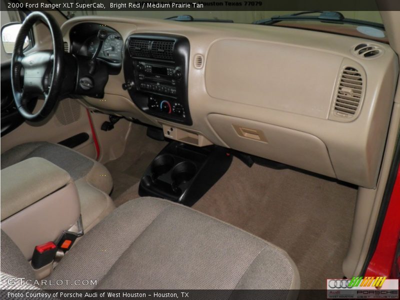 Bright Red / Medium Prairie Tan 2000 Ford Ranger XLT SuperCab