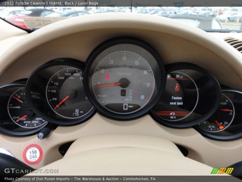 Black / Luxor Beige 2012 Porsche Cayenne S Hybrid