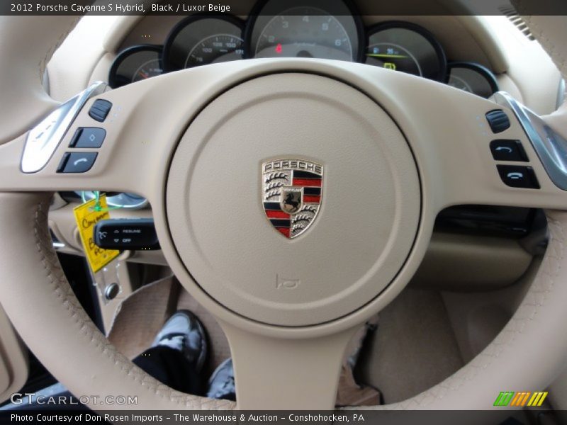 Black / Luxor Beige 2012 Porsche Cayenne S Hybrid