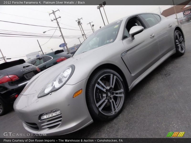 Platinum Silver Metallic / Black 2012 Porsche Panamera 4