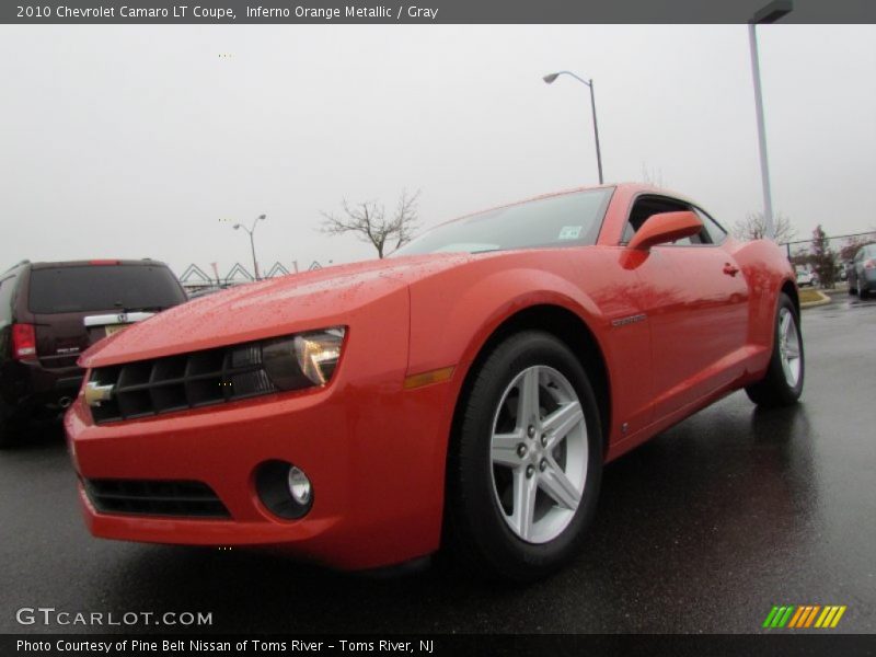 Inferno Orange Metallic / Gray 2010 Chevrolet Camaro LT Coupe