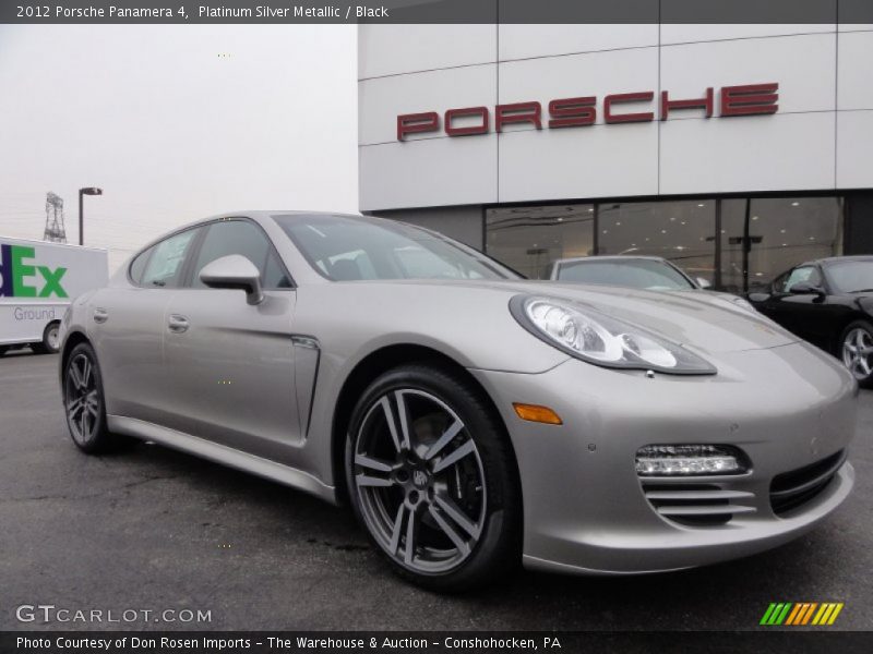 Platinum Silver Metallic / Black 2012 Porsche Panamera 4