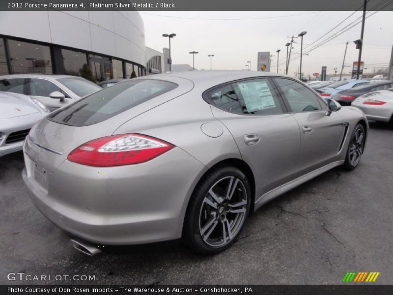 Platinum Silver Metallic / Black 2012 Porsche Panamera 4