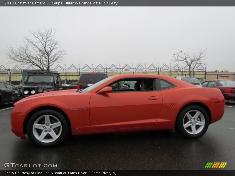 Inferno Orange Metallic / Gray 2010 Chevrolet Camaro LT Coupe