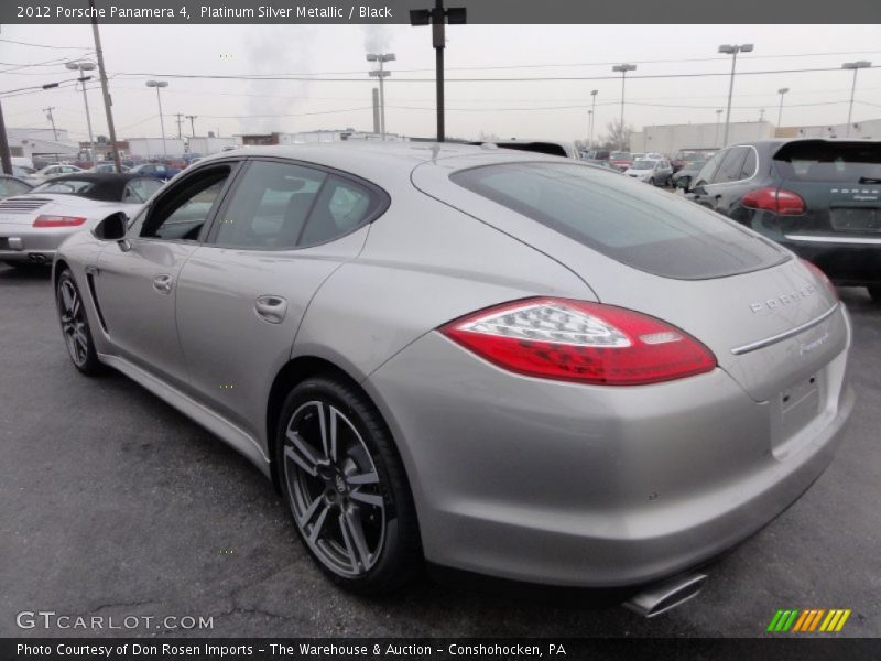 Platinum Silver Metallic / Black 2012 Porsche Panamera 4
