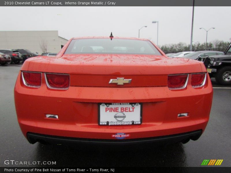 Inferno Orange Metallic / Gray 2010 Chevrolet Camaro LT Coupe