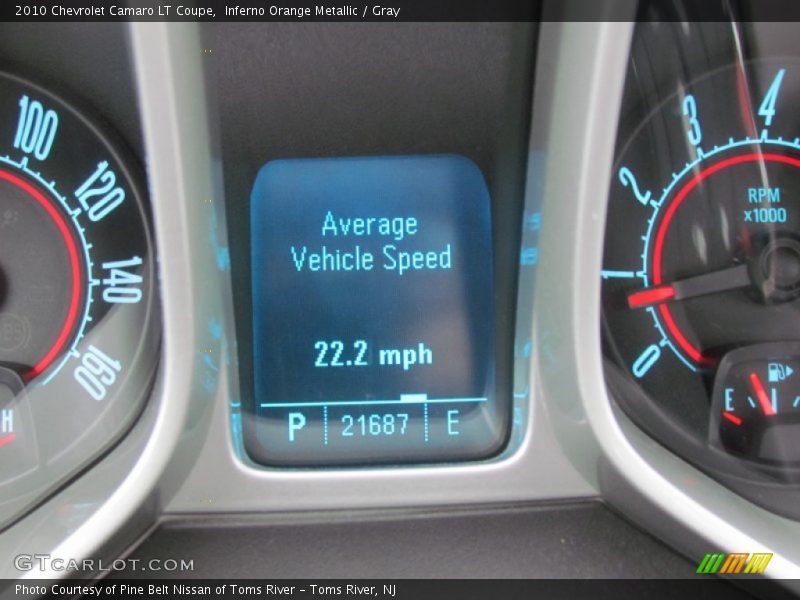 Inferno Orange Metallic / Gray 2010 Chevrolet Camaro LT Coupe
