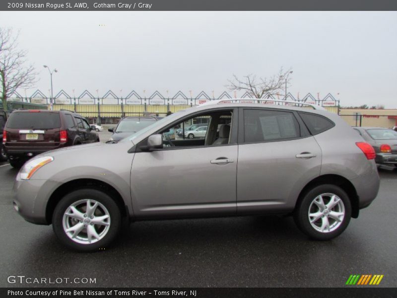 Gotham Gray / Gray 2009 Nissan Rogue SL AWD