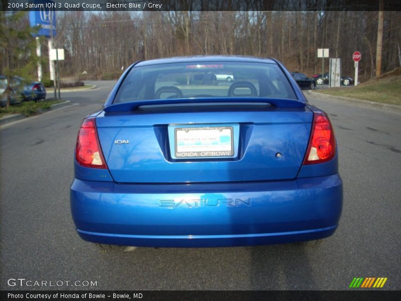 Electric Blue / Grey 2004 Saturn ION 3 Quad Coupe