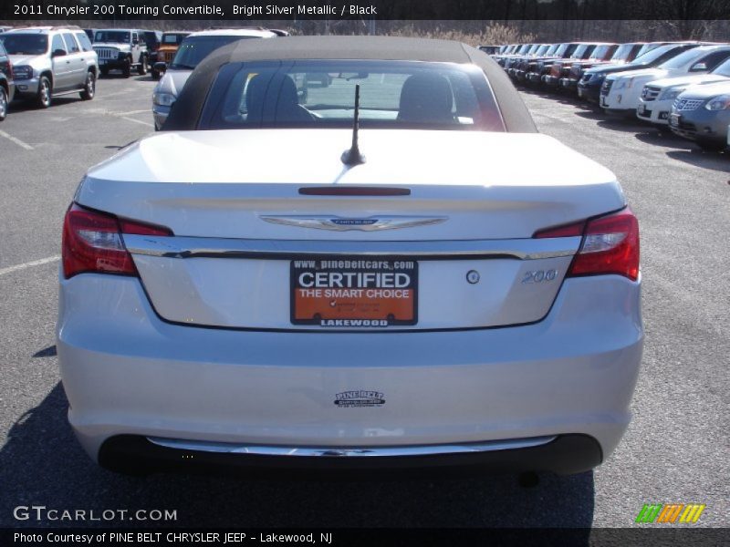 Bright Silver Metallic / Black 2011 Chrysler 200 Touring Convertible