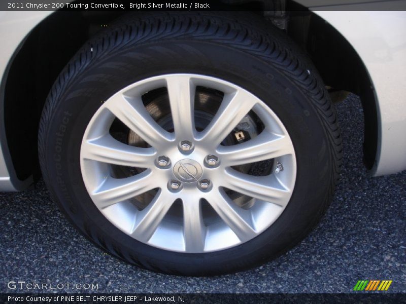 Bright Silver Metallic / Black 2011 Chrysler 200 Touring Convertible