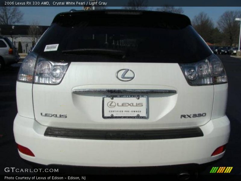 Crystal White Pearl / Light Gray 2006 Lexus RX 330 AWD