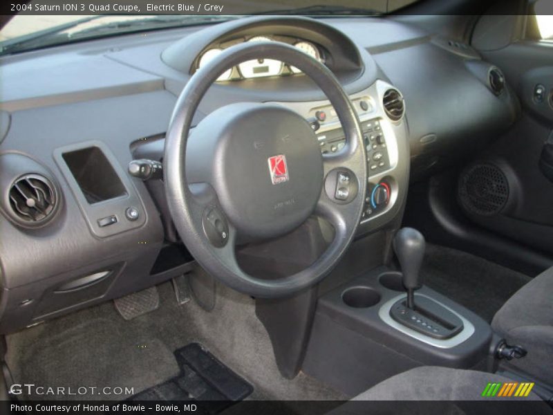 Electric Blue / Grey 2004 Saturn ION 3 Quad Coupe