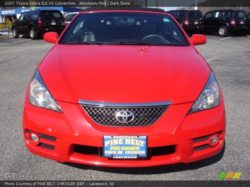 Absolutely Red / Dark Stone 2007 Toyota Solara SLE V6 Convertible