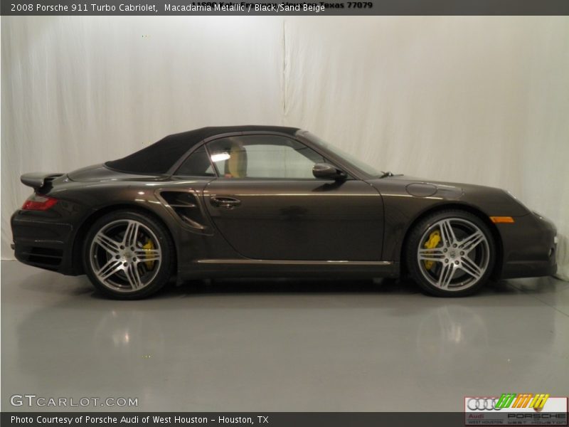 Macadamia Metallic / Black/Sand Beige 2008 Porsche 911 Turbo Cabriolet