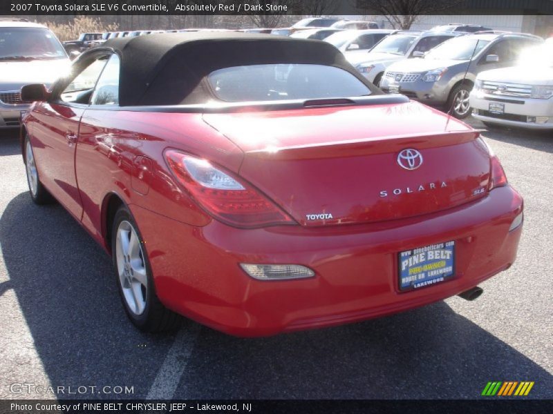 Absolutely Red / Dark Stone 2007 Toyota Solara SLE V6 Convertible