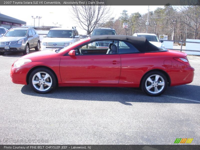 Absolutely Red / Dark Stone 2007 Toyota Solara SLE V6 Convertible