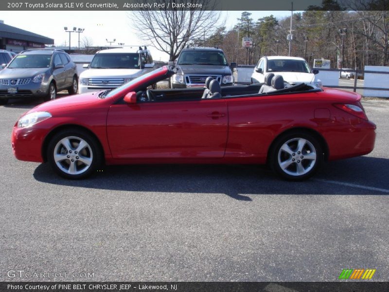 Absolutely Red / Dark Stone 2007 Toyota Solara SLE V6 Convertible
