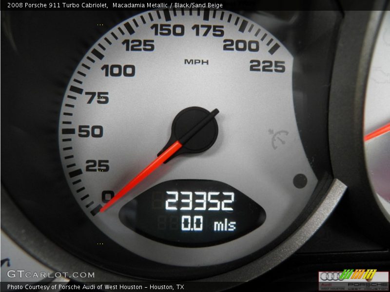 Macadamia Metallic / Black/Sand Beige 2008 Porsche 911 Turbo Cabriolet